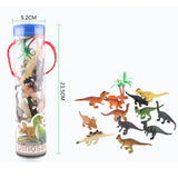 TD® Ensemble de jouet éducatif de modèle de dinosaure 12 pièces en plastique souple simulation pour enfant écologique sûr non toxiqu