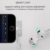 TD® Adaptateur ecouteur chargeur IPhone Mini-Jack 2 en 1 Splitter Casque Jack lightning AUX usb Convertisseur oreillette Audio télép