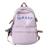 TD® Cartable sac à dos motif anglais lanières couleur rose grande capacité lycée étudiant cartable nylon étanche ordinateur collège