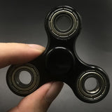TD® Fidget Spinner Toy / Hand Spinner/ Tri-Spinner Plastique avec Roulements Acier/ Jouet Anti stress et  Anxiété.Noir
