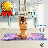 TD® Serviette de yoga microfibre verte Yoga serviette antidérapante tapis de yoga serviette de sport pliage  Textile de maison 1540