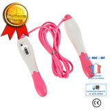 TD® Rose Corde à Sauter Numérique avec Compteur pour Enfant Adultes Gym Brûler des Calories Speed Rope Fitness- 2.5m