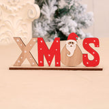 TD® Ornements en bois de bureau de fenêtre de Noël Cartes de lettre peintes en bois Ornements d'assemblage d'assemblage