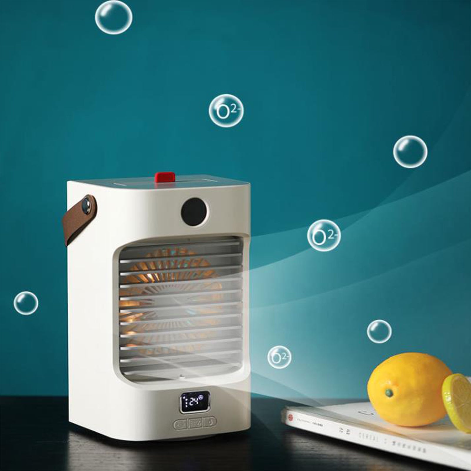 TD® Ventilateur de bureau créatif Portable Portable bureau maison multifonctionnel purifiant ventilateur de refroidissement à eau bl