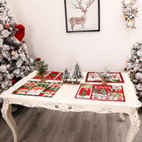TD® Napperons de Noël table familiale ambiance décoration fournitures décorations 4 packs