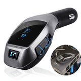 TD® Transmetteur fm bluetooth voiture audio kit mains libres téléphones portables USB émetteur lecteur audio chargement fréquence