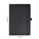 Cahier A5 Noir Cahier D'affaires Imitation Cuir Bureau Papeterie Bloc-Notes Bloc-Notes Sangle Cahier PU Cuir Bloc-Notes Porte