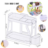 TD® Petite étagère de rangement salle de bain cuisine ménage empilable deux étages multifonctions panier propreté capacité support