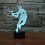 TD® Lampe optique poser décoratif tactile 7 couleurs illusion optique - modèle tennis - faible consommation câble USB ou 3 piles AAA