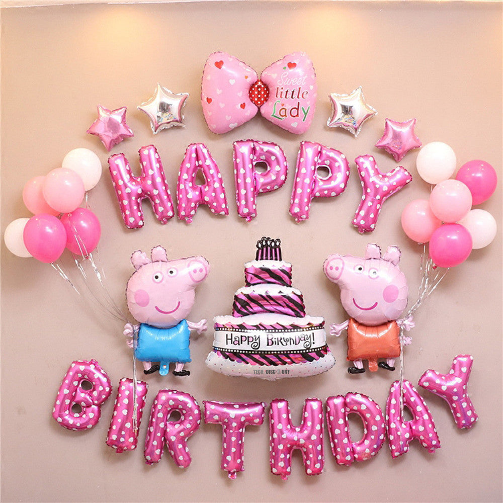 TD® Kit décoration joyeux anniversaire peppa pig pâtisserie gateau