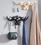 Cintre bois créatifs crochets à vêtements muraux accessoires supports muraux crochets porte-clés multifonctionnels sans perfo