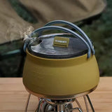 TD® Bouilloire pliante en plein air Portable Camping Silicone feu ouvert café thé Cassette poêle ustensiles de cuisine pliable Pot