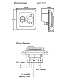 TD® Thermostat terrarium connecté chaudière sans fil radiateur netatmo programmamble chauffe eau électrique chaudière réfrigérateur