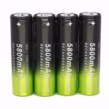 TD® Lot 4 Pièces Batterie Rechargeable 5800mAh Li-ion 18650 3.7 V/Double Port et double chargeur intelligent POI181/ Charge Rapide