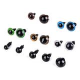 TD® 264 Pièces/ Set Yeux de Poupée Animal /Peluche Jouets Artisanat Noir Coloré de Sécurité en Plastique 6-12 MM Fabrication