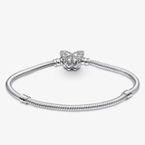 TD® S925 bracelet en argent sterling boucle papillon mode simple hypoallergénique ne se décolore pas chaîne en os de serpent bricola