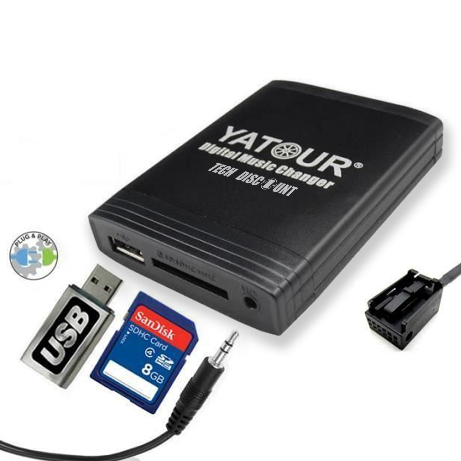 Interface Bluetooth USB MP3 Auxiliaire pour voiture PEUGEOT