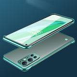 TD® Convient pour oneplus 9pro étui de téléphone portable transparent galvanoplastie sans bordure anti-chute demi-pack étui rigide
