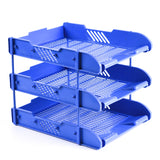 TD® Plateau de classement à trois couches a4 support de fichier épais boîte de rangement fournitures de bureau support de gestion de