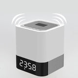 INN® Haut-parleur sans fil Bluetooth temps réveil LED carte de lumière atmosphère colorée haut-parleur - white