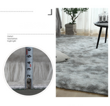 TD® Tapis couleur dégradé cheveux longs teints par nœuds