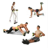 TD® Roues pour Abdos/ Rouleaux muscles abdominaux/ Equipement fitness poitrine Extension Traction de corde/ Craquements abdominaux,