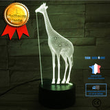 TD® 3D Optique LED Veilleuse 3D LED Night Light Girafe avec 7 couleurs de lumière pour la décoration de la maison Lampe Amazing Visu