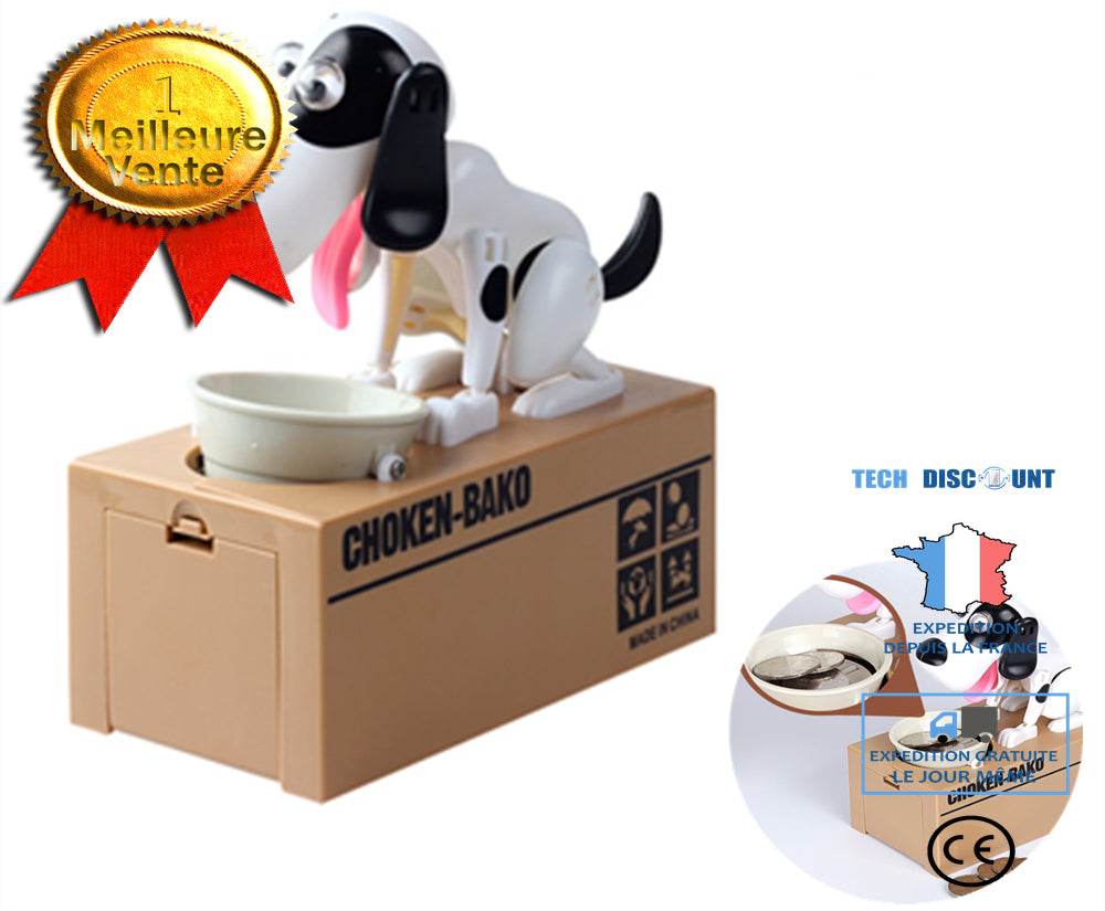 TD® coffret tirelire chien mignon ludique automatique enfants décoration intérieur artisanal solide solide léger cadeau