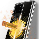 TD® Samsung Galaxy S20+ étui pour téléphone portable anti-collision transparent silicone housse de protection TPU+PC couverture soup