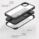 TD® Étui de téléphone portable pour Apple 13 tout-en-un tout-en-un étui de protection incassable en verre trempé double face