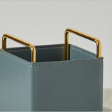 TD® Porte-stylo boîte de rangement en cuir style nordique simple maison salon pièce télécommande sac de rangement bureau porte-stylo