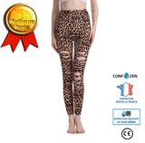Pantalons de yoga pantalons de musculation été imprimé léopard trous creux respirants leggings leggings de sport leggings fem