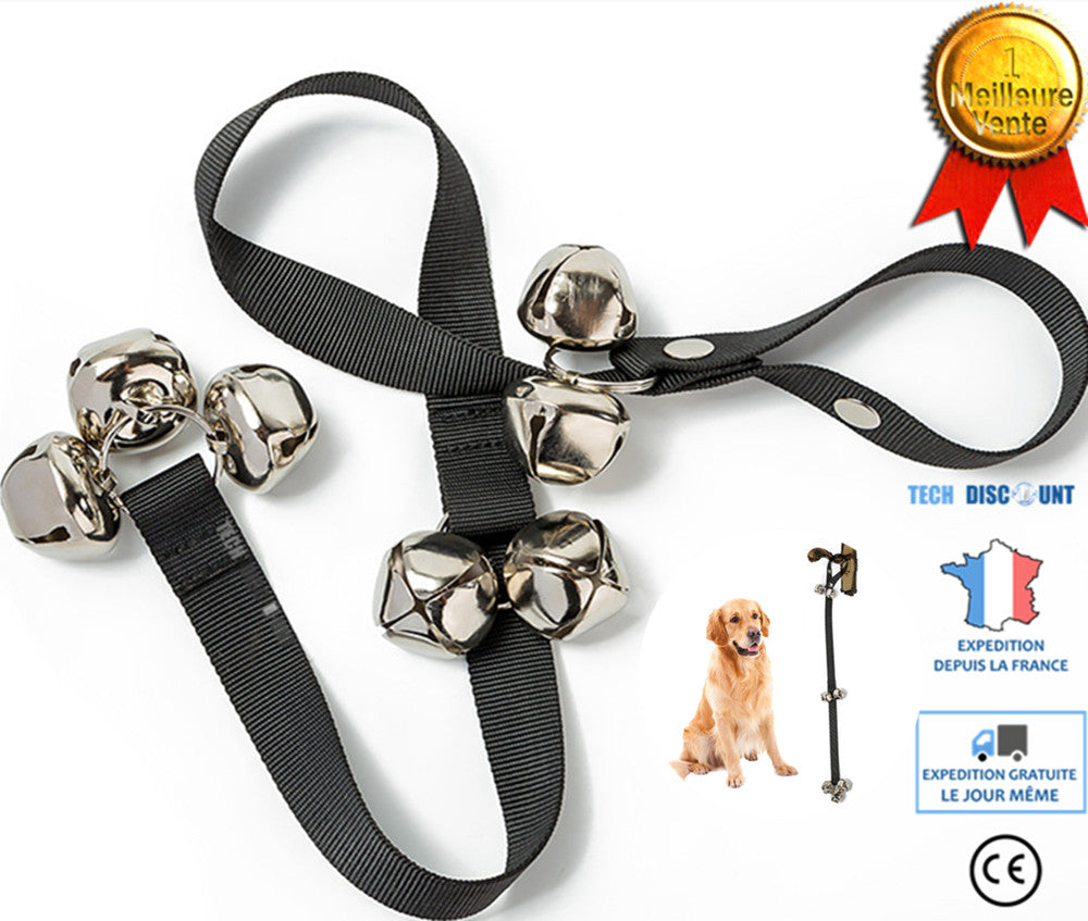 TD® corde de sonnette pour animaux dressage chien cloches de formation maison de toilette alerte avertisseur training de compagnie