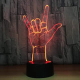 TD® Lampe optique poser décoratif tactile 7 couleur illusion optique - modèle rockstar - faible consommation câble USB ou 3 piles AA
