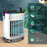 TD® Refroidisseur d'air portable petit ventilateur de climatisation humidifiant le ventilateur de refroidissement par pulvérisation