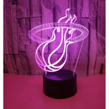 TD® Lampe optique décoratif tactile 7 couleur illusion optique modèle Basketball enflammé faible consommation câble USB 3 piles AAA