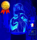 TD® Veilleuse 3D,3D Led Veilleuse Naruto Uchiha Itachi Action Figure 7 Couleurs Toucher Illusion Optique Lampe De Table AM5797