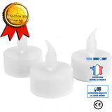 TD® Lot de 12 bougies Chauffe Plat LED Blanc/ Décoration Festif Romantique