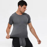 Vêtements pour hommes à séchage rapide à manches courtes sport running vêtements fitness t-shirts à haute élasticité hauts à