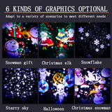 TD® LED noël flocon de neige Projection lumière Halloween carte Film modèle projecteur coloré rotatif Laser atmosphère lumière