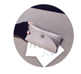TD® Portefeuille Simple, couleur unie, portefeuille femme, portefeuille long, résistant à l'usure, doux, pochette pour femme