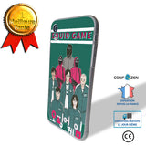 Étui de téléphone  de jeu  de  calmar  pour  Apple  11, design personnalisé, thème de jeu de calmar, étui de téléphone bleu e