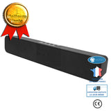 INN® Bureau Echo Wall Strip TF Card U Disk Haut-parleur audio sans fil Bluetooth mobile, cadeau de Noël-noir