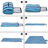 TD® Tapis de pique-nique serviette de plage sac étanche imperméable bleu extérieur serviette jardin Camping pique-nique anti-sable