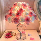 TD® Lampe à Poser En Cristal Rose Fleur Veilleuse Lampe De Chevet Décoration De La Maison Allume éclairage Intérieur