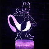 TD® Veilleuse 3D créative Mewtwo Pokemon LED tactile télécommande 7 couleurs télécommande tactile chambre décoration lampe table cad