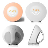 TD® Réveil Lumière, Lampe Réveil Veilleuse Lumière RGB LED Câble USB Tactile Contrôle Multi-Mode Sunrise/Sunset/Snooze/Radio FM