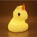 Lampe en silicone de licorne LED de chargement de capteur de pat capteur de télécommande intelligente