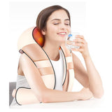 TD® masseur cervical shiatsu chauffant sans fil main libre electrique vibrant femme nuque epaules appareil de massage professionnel