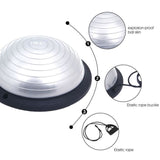 TD® Demi-Ballon d’Entraînement 46 cm avec Câbles de Résistance/ Pompe Yoga/ Gymnastique,Bleu /Fitness Ball yoga demi-cercle balance